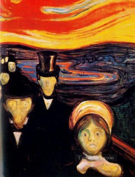 Expressionism Painting - anxiety 1894 Edvard Munch Expressionism